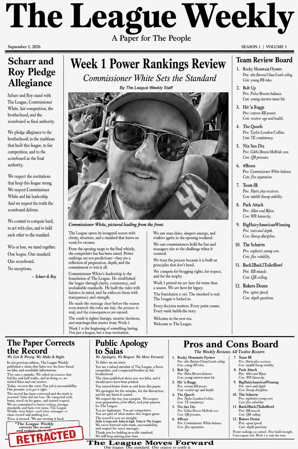 Original founding edition: Week 1 Power Rankings Review.